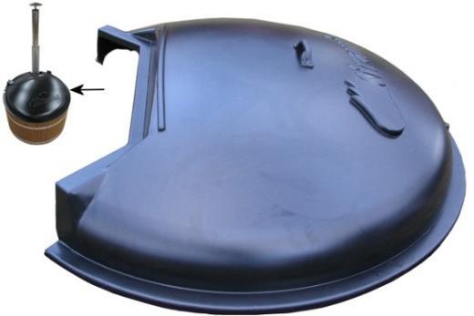 ABS- Kunststoff Deckel für Badefass (d170cm) mit Sub/Side- Ofen, Beckenteil