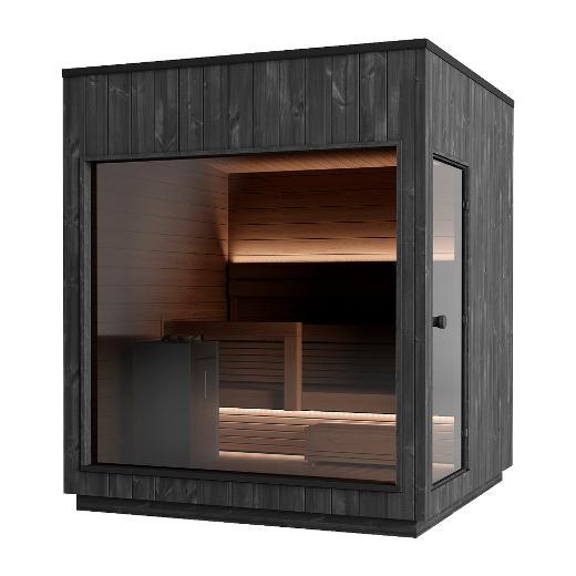 Kirami FinVision -Sauna Nordic misty mit Elektro-Ofen mit Verdampfer 10,8kW inklusive Lieferung
